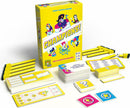Champions! board game by Repos featuring a colorful box and components including game cards, markers, and a variety of gameplay elements. Designed for social fun, this game encourages creativity and imagination as players tackle challenges.