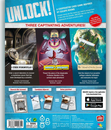 Unlock! Escape Adventures back of the box