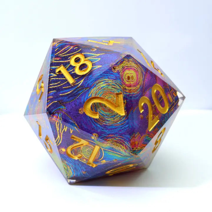 Gilded Cosmos 50mm Acrylic D20 - 0