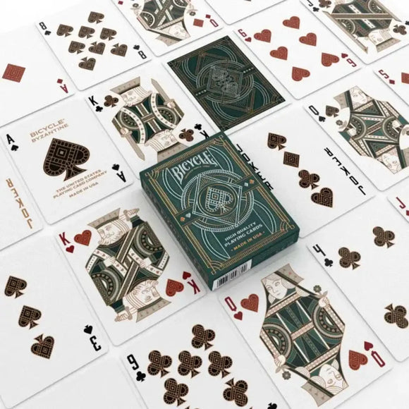 Playing card examples for the Bicycle Byzantine deck