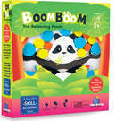 BoomBoom the Balancing Panda game by Blue Orange U.S.A. features a playful panda character balancing colorful pieces on its tree branch. Designed for 1-6 players ages 3 and up, this skill-building game encourages fine motor skills and social play. The vibrant packaging showcases engaging graphics and highlights the game's dexterity and balancing challenges, making it an attractive addition to family game nights.