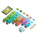 image of in progress game of Mountain Goats Legacy.  includes multicolor terrains and meeples