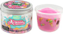 Clear container holding 'I Scream, You Scream' slime from Crazy Aaron. The container features colorful slime and fun charms in the shape of ice cream and sweets, emphasizing a bright and playful design. Perfect for sensory play.