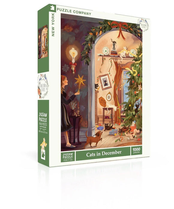 Cats in December 1000 piece jigsaw puzzle