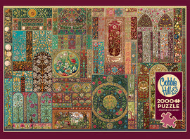 Anton Seder jigsaw puzzle by Cobble Hill featuring intricate and colorful floral designs. This 2000-piece puzzle comes with a poster included for reference. Ideal for puzzle enthusiasts and those who love beautiful artwork.