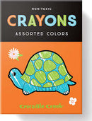 Coloring Stickers Playful Pets by Crocodile Creek featuring a vibrant package. The design showcases a cheerful cartoon turtle with colorful shell patterns and flowers, indicating fun artistic possibilities for children. Made with non-toxic materials, perfect for creative play and safe for kids.