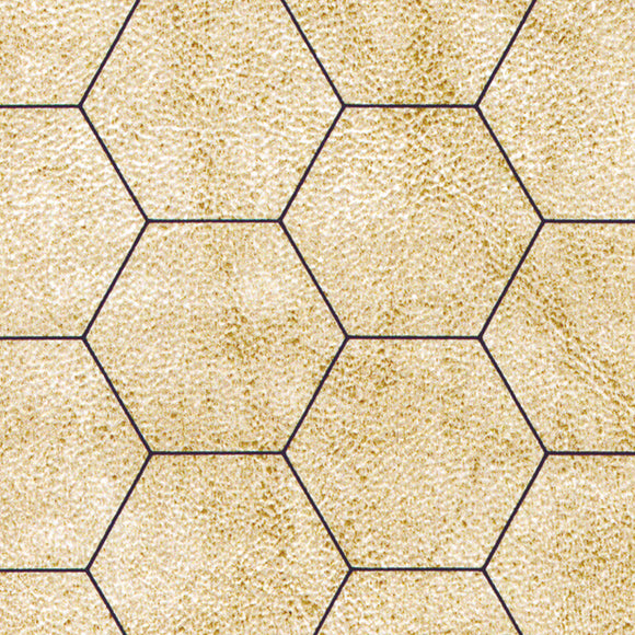 Double-sided battlemat by Chessex featuring a textured honeycomb pattern in beige and dark outlines. Perfect for tabletop role-playing games, enhancing gameplay with versatile terrain options.