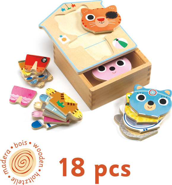 Wooden Puzzles Dressup Mix