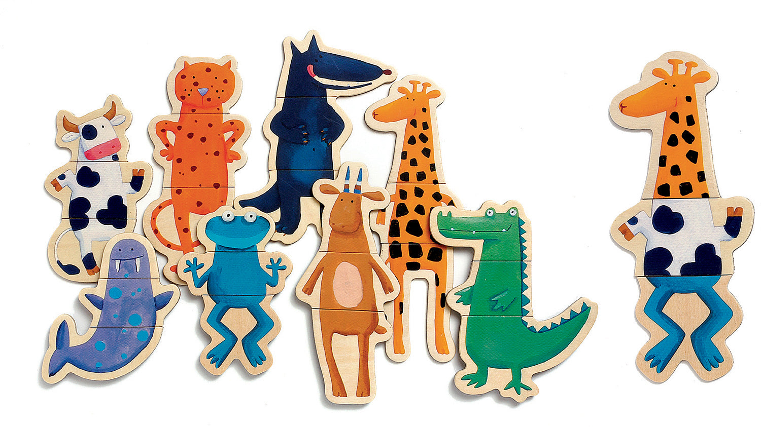 Crazy Wooden Magnets Animals