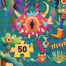 Monster Party 50pc Metallic Wizzy Jigsaw Puzzle