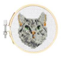 Cat Mini Cross Stitch Embroidery Kit - 0