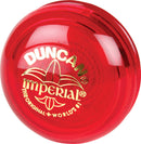 Duncan Yo-Yo Imperial in vibrant red color featuring a gold logo. The classic design is perfect for beginners and experts alike, offering smooth spins and easy catches for hours of fun.