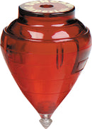 The Imperial Spin Top by Flambeau Products is a vibrant red plastic spinning top featuring a sleek aerodynamic design. Its glossy finish reflects light, showcasing a smooth surface that's perfect for achieving maximum spin. Ideal for both children and adults, this classic toy promises hours of fun and entertainment, whether it's spinning in competitions or simply being a nostalgic collectible.