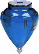 The Imperial Spin Top by Flambeau Products is a vibrant blue toy with a sleek, smooth design. The top features a rounded body tapering towards a pointed tip, allowing it to spin effortlessly. Its surface is glossy, catching the light beautifully. A circular base at the top showcases intricate detailing, perfect for engaging kids in fun, interactive play. Ideal for developing hand-eye coordination and providing hours of entertainment.