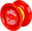 The First Yo! Yo-Yo by Duncan is a vibrant red and yellow toy. It features a smooth surface and a playful design, perfect for beginners and experienced yo-yo enthusiasts. This classic yo-yo is great for developing coordination and fun tricks.
