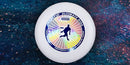 The Intrepid Ultimate Disc by Duncan is a 175g flying disc designed for ultimate frisbee. The disc features vibrant colors and a dynamic pattern centered around an image of a player in action, showcasing its durability and performance for outdoor gaming.