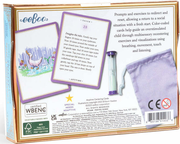 Anytime (centering cards) back of the box