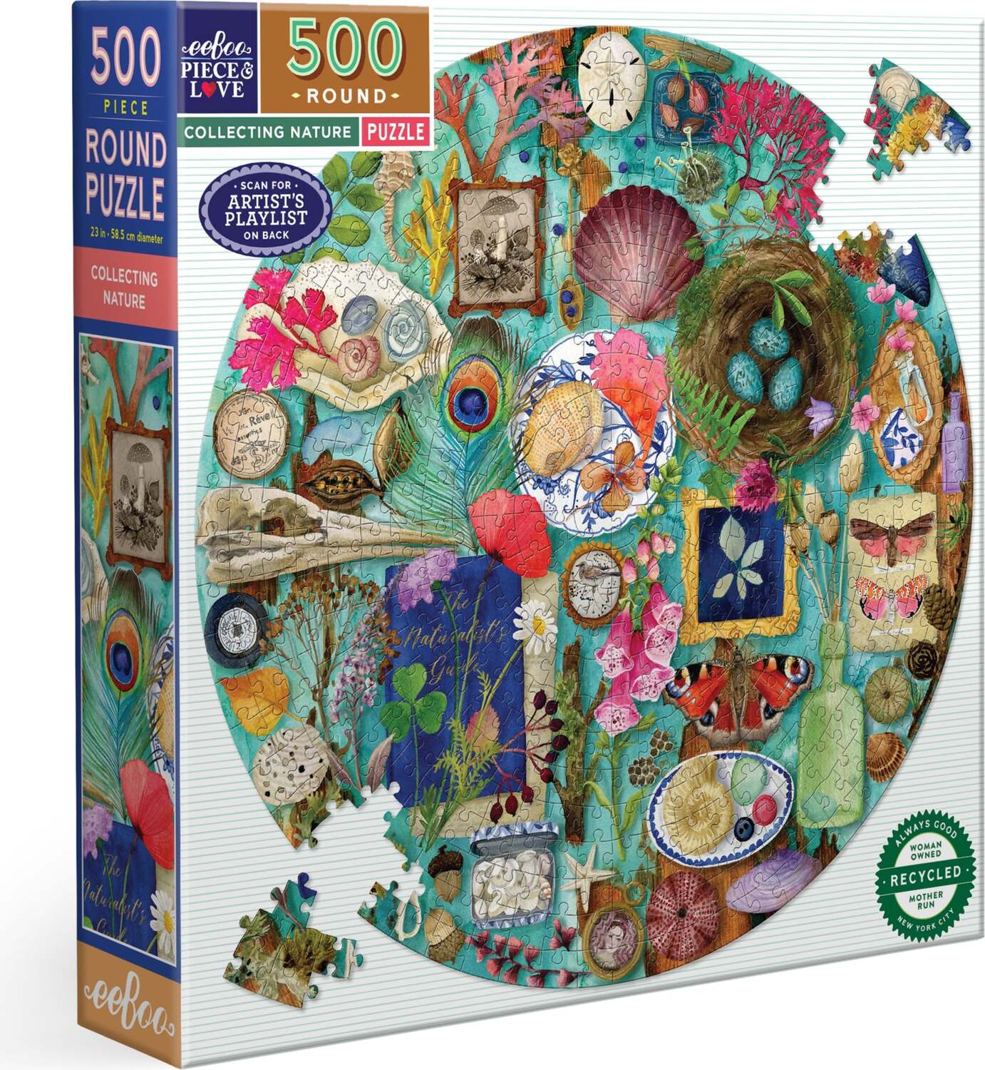 Collecting Nature (500 piece round puzzles)