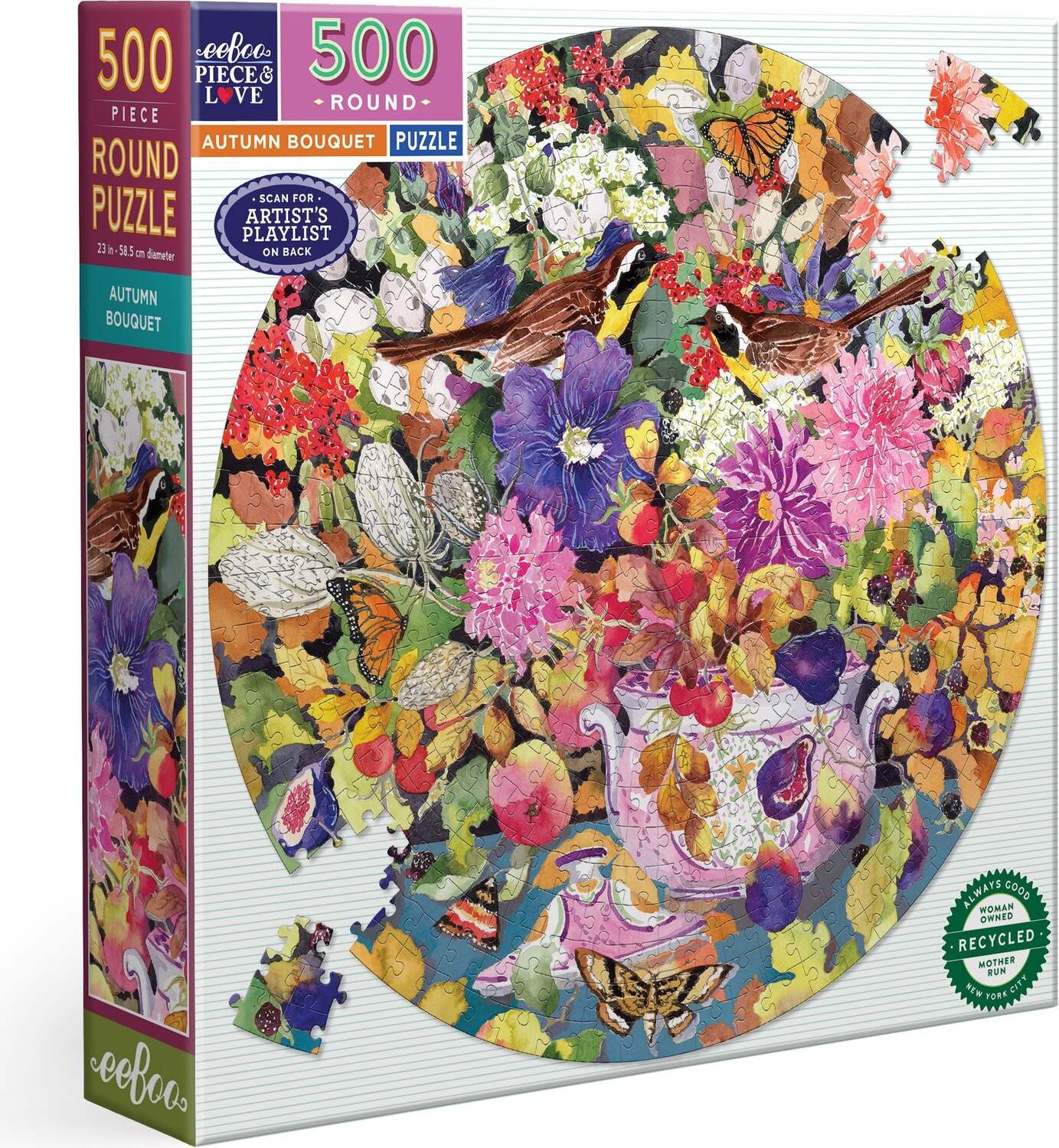 Autumn Bouquet (500 piece round puzzles)