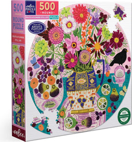 Fruits & Flowers Still Life (500 piece round puzzles)