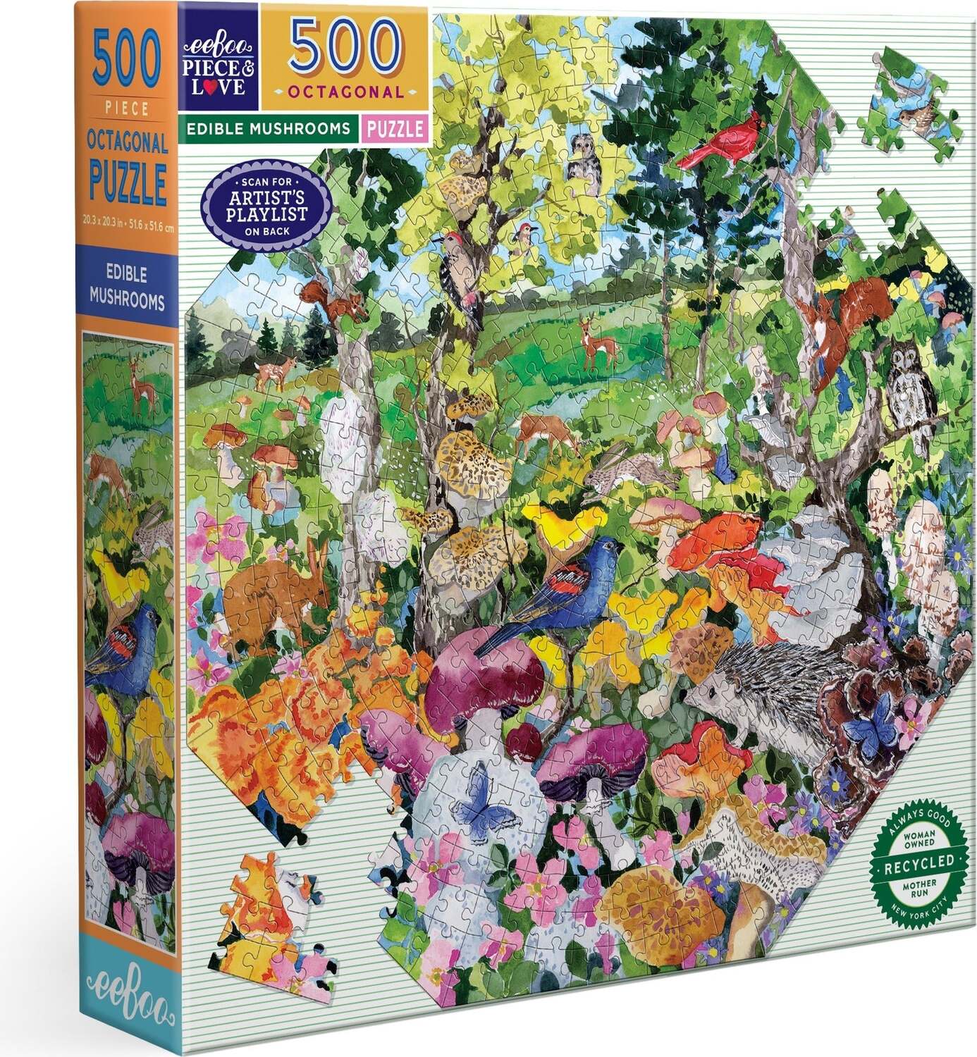 Edible Mushrooms (500 piece octagon puzzles)