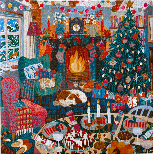 English Cottage Christmas 1000 Piece Puzzle