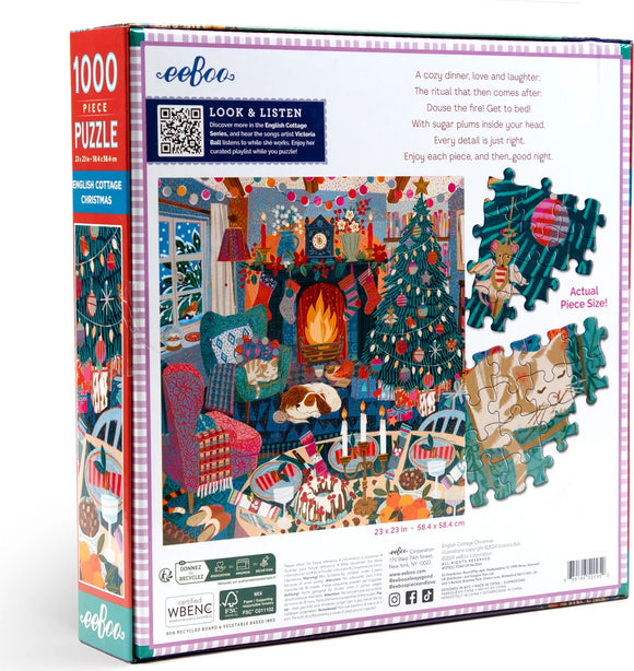 English Cottage Christmas 1000 Piece Puzzle