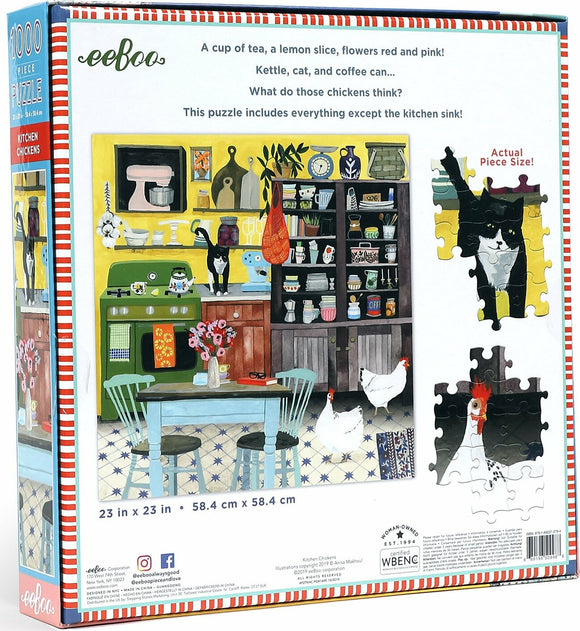 Kitchen Chickens (1000 piece square puzzles)