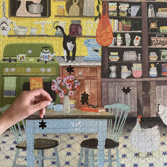 Kitchen Chickens (1000 piece square puzzles)