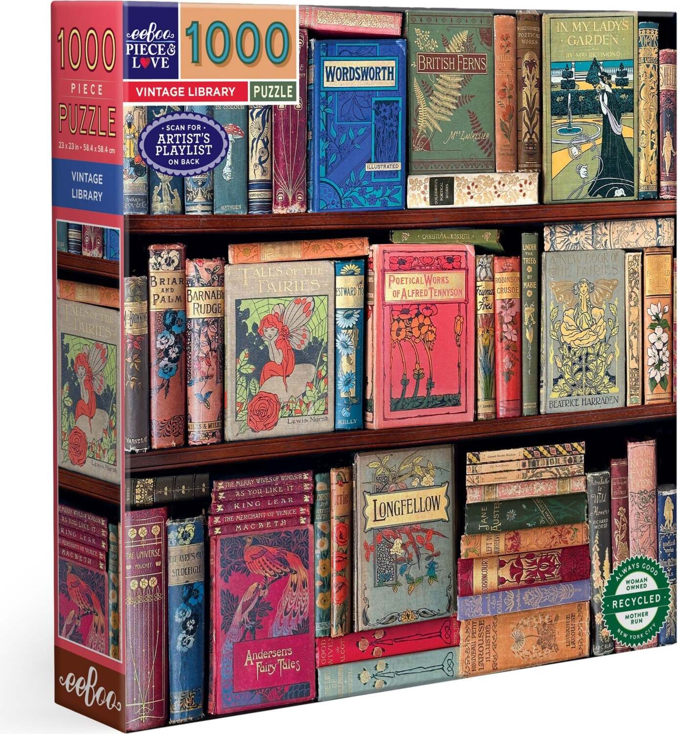 Vintage Library (1000 piece square puzzles)