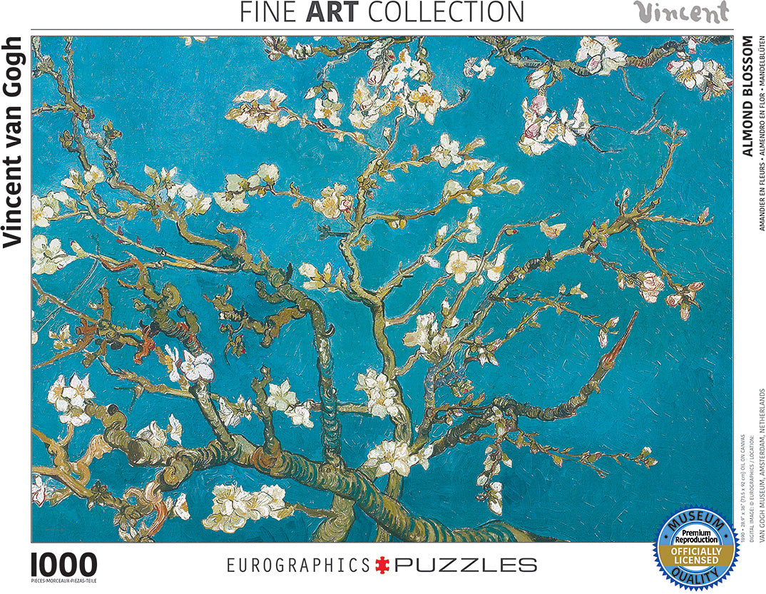 Almond Branches In Bloom By Vincent Van Gogh 1000-piece Puzzle