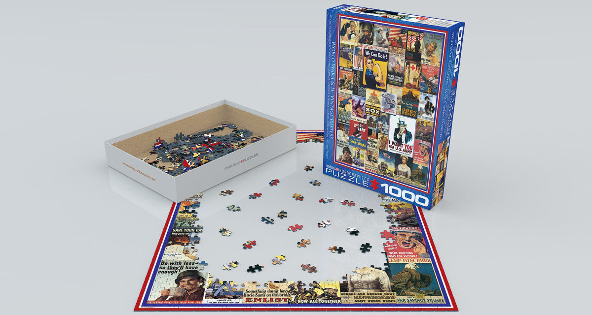 World War I & II Vintage Posters 1000-Piece Puzzle 