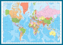 Eurographics Map of the World jigsaw puzzle featuring a detailed and colorful representation of continents, countries, and oceans. Ideal for geography enthusiasts and puzzle lovers, this 1000-piece puzzle is a fun way to learn about the world.