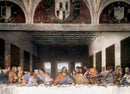 A detailed jigsaw puzzle featuring Leonardo da Vinci's iconic painting 'The Last Supper'. The image showcases Jesus and his 12 apostles seated at a long table, surrounded by a beautifully designed room with arched ceilings and large windows in the background, displaying a serene landscape. This puzzle offers art lovers and puzzle enthusiasts a chance to recreate a masterpiece.