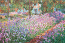 A vibrant jigsaw puzzle featuring Claude Monet's renowned painting 'Monet's Garden'. The artwork showcases a beautiful garden filled with colorful blooming flowers and lush greenery, capturing the essence of Impressionism and the artist's love for nature.