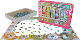 Colorful Tea Cups 1000-Piece Puzzle