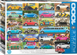 VW Beetle Gone Places 1000-Piece Puzzle