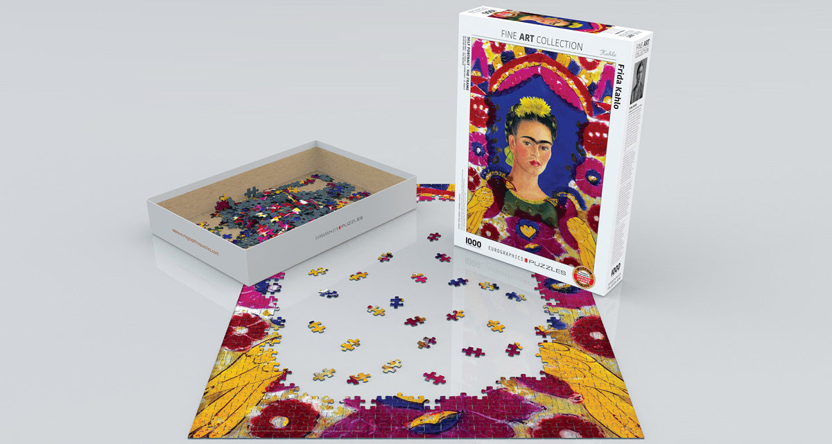 Self Portrait, The Frame by Frida Kahlo 1000-Piece Puzzle