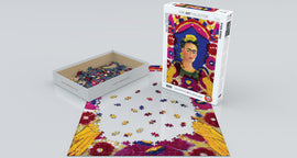 Self Portrait, The Frame by Frida Kahlo 1000-Piece Puzzle