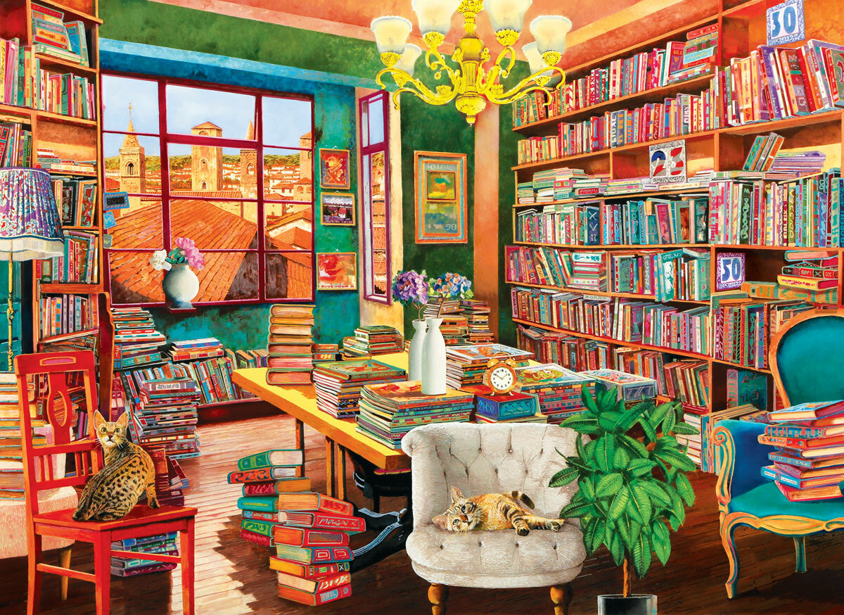 The Old Library by Guido Boerlli 1000-Piece Puzzle Puzzle