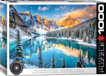 Lake Moraine in Winter 1000-Piece Puzzle