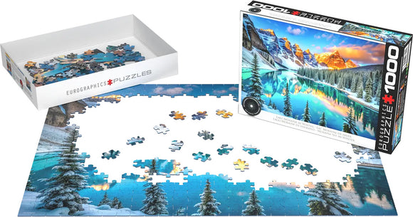 Lake Moraine in Winter 1000-Piece Puzzle