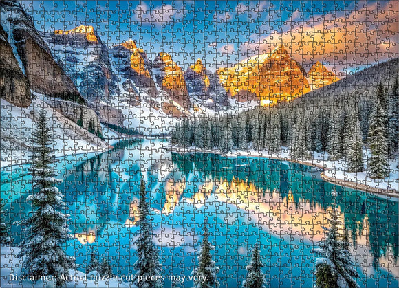 Lake Moraine in Winter 1000-Piece Puzzle