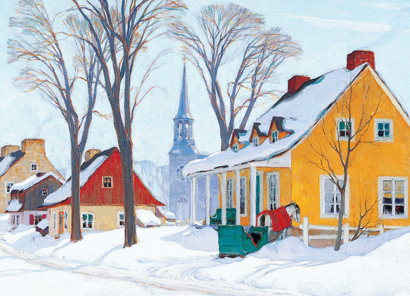 Winter Morning in Baie-St-Paul by Clarence Gagnon 1000-Piece Puzzle