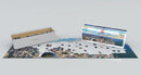 Eurographics Toronto Canada Panoramic jigsaw puzzle featuring a stunning aerial view of Toronto's skyline, with puzzle pieces displayed on a flat surface alongside the decorative box.