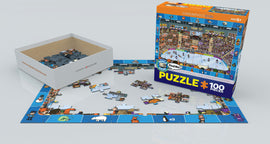 Hockey -Spot  and Find 100-Piece Puzzle