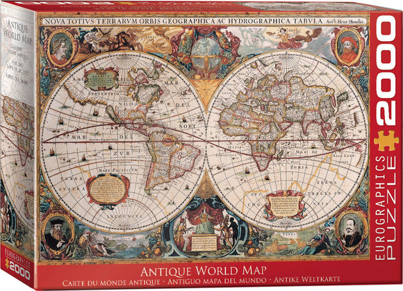 Antique World Map 2000-Piece Puzzle