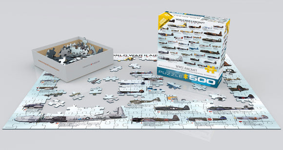 WWII Aircraft 500-Piece Puzzle (Small box) 