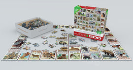 Animals of North Vintage Stamps 500-Piece Puzzle