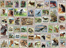 Animals of North Vintage Stamps 500-Piece Puzzle